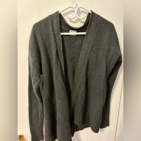 Ardene Basic Long Open Knit Cardigan Dark Grey, M - Picture 1 of 4